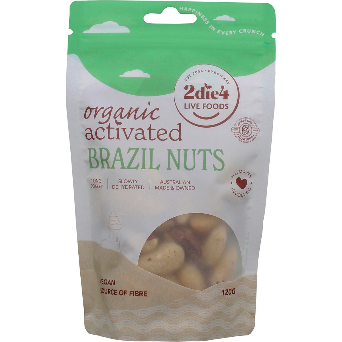 2die4 Live Foods- Organic Activated Brazil Nuts-120g
