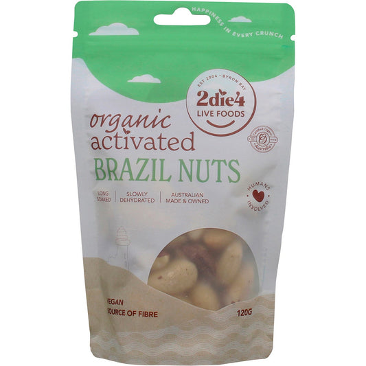 2die4 Live Foods- Organic Activated Brazil Nuts-120g