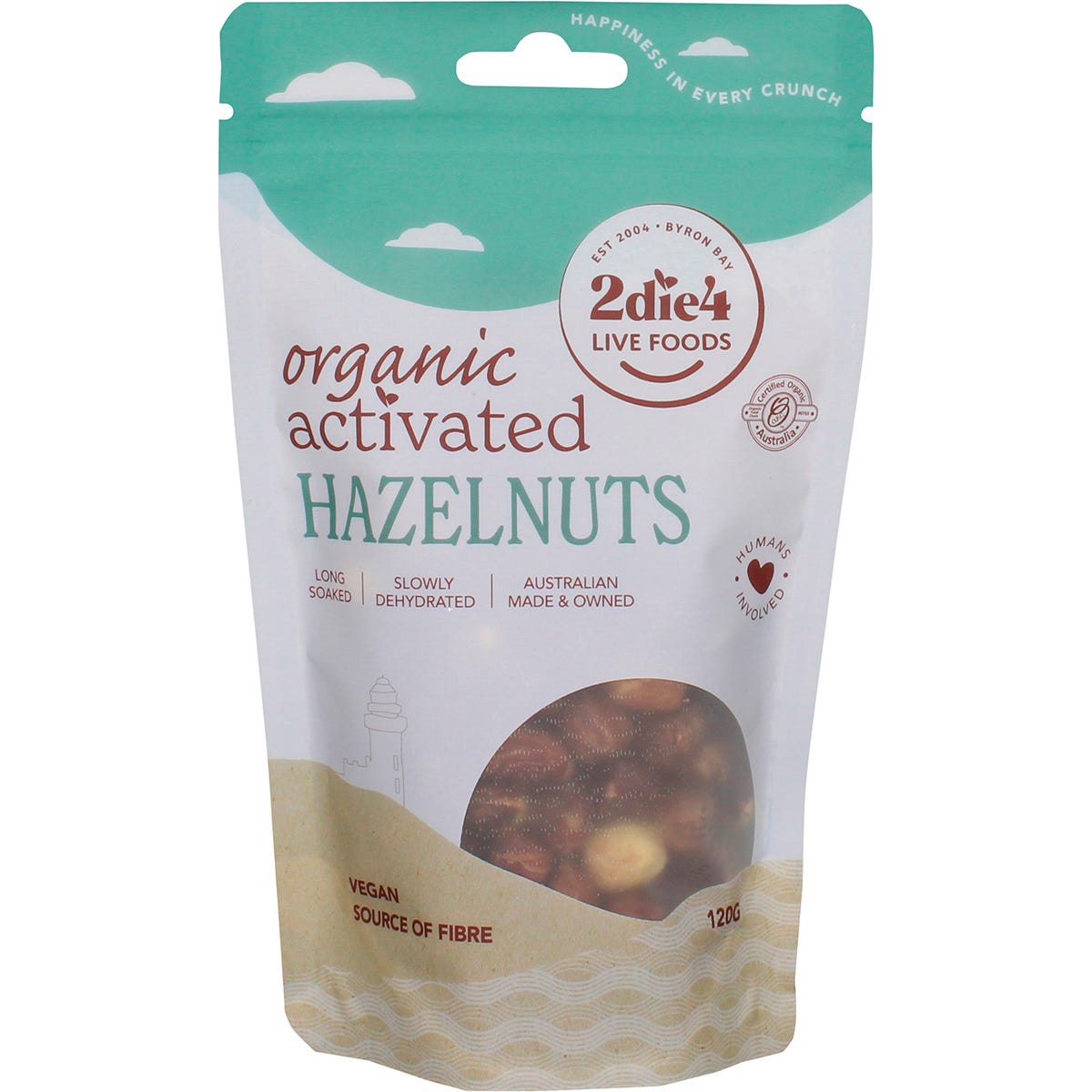 2die4 Live Foods- Organic Activated Hazelnuts-120g