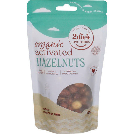 2die4 Live Foods- Organic Activated Hazelnuts-120g