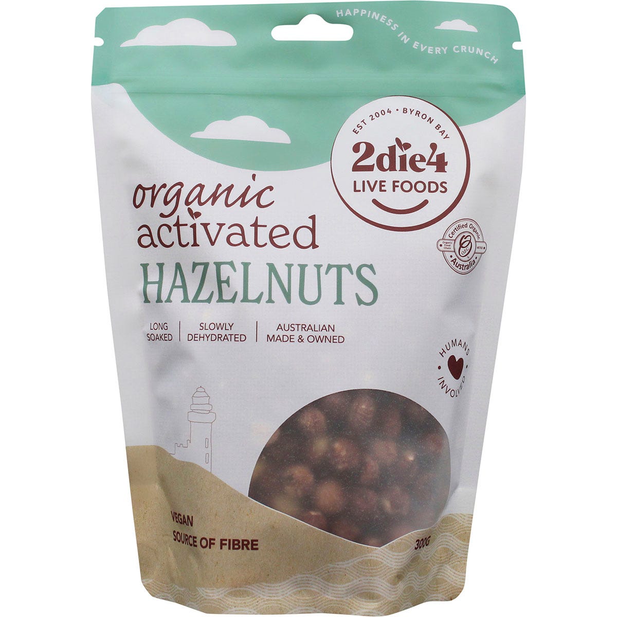 2die4 Live Foods- Organic Activated Hazelnuts-300g