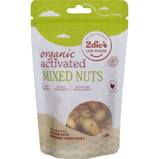 2die4 Live Foods- Organic Activated Mixed Nuts with Fresh Whey-120g