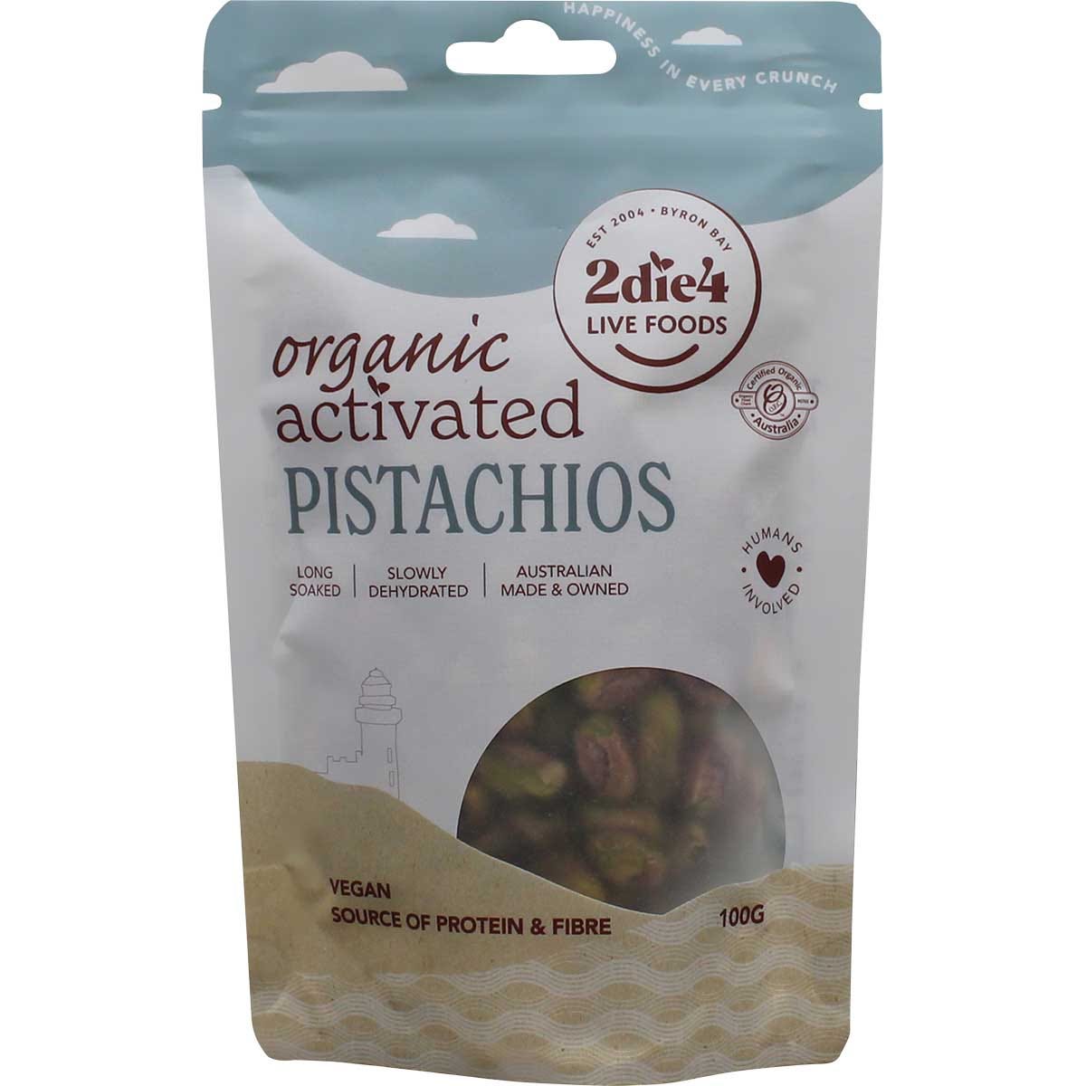 2die4 Live Foods- Organic Activated Pistachios-100g
