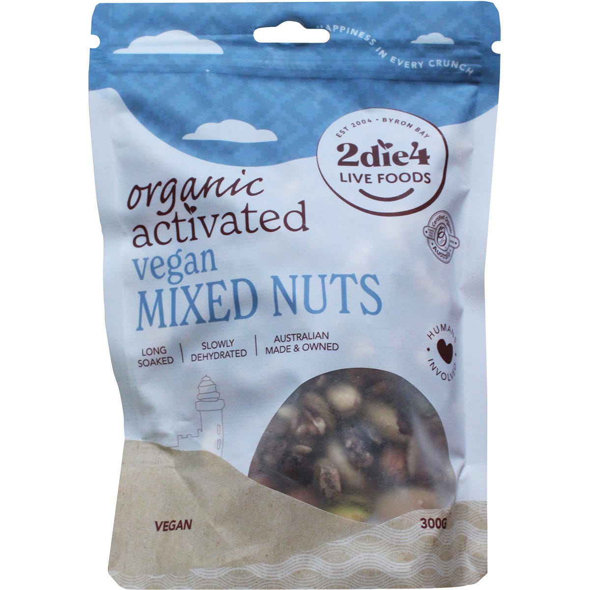 2die4 Live Foods- Organic Activated Mixed Nuts Vegan-300g