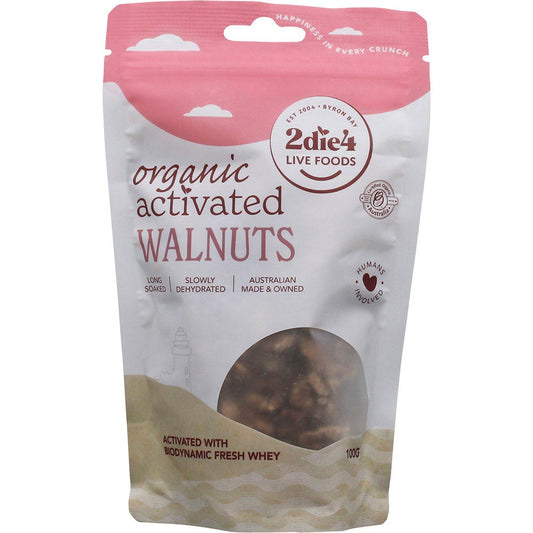 2die4 Live Foods- Organic Activated Walnuts with Fresh Whey-100g