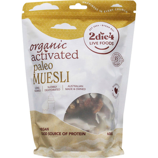 2die4 Live Foods- Organic Activated Paleo Muesli-600g