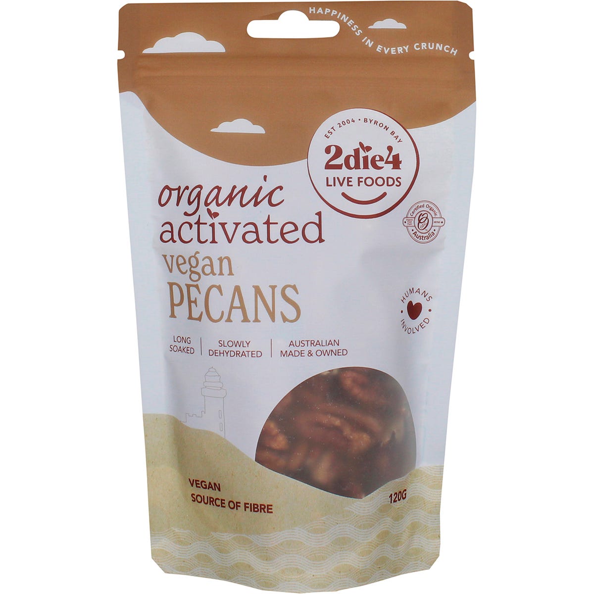 2die4 Live Foods- Organic Activated Pecans Vegan-120g