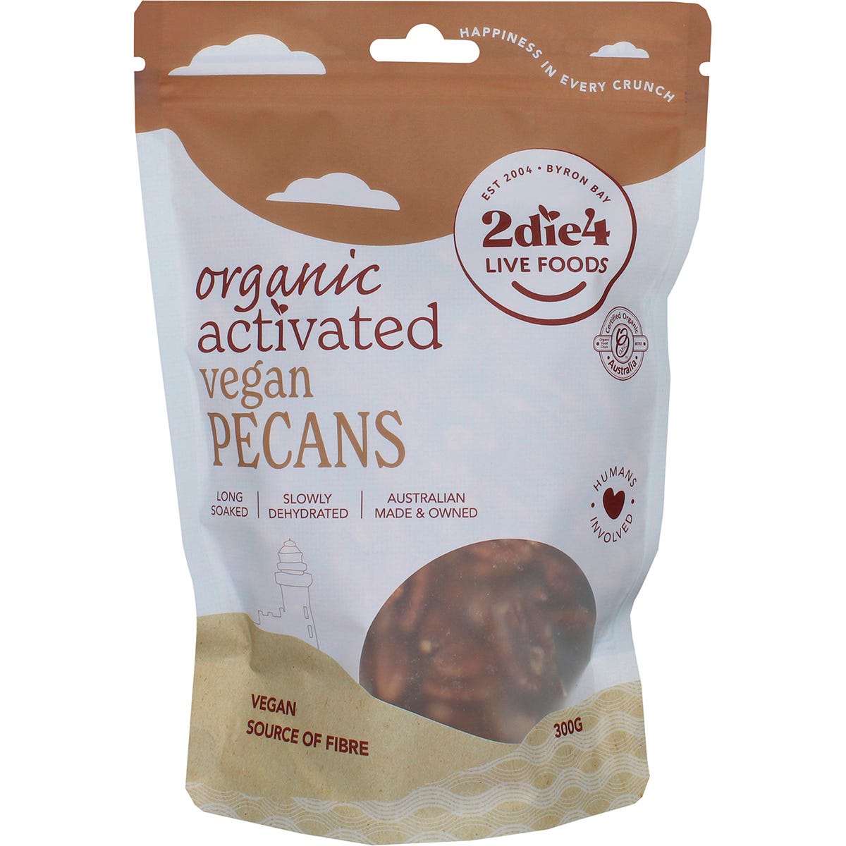 2die4 Live Foods- Organic Activated Pecans Vegan-300g
