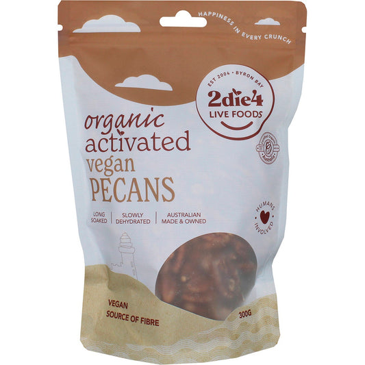2die4 Live Foods- Organic Activated Pecans Vegan-300g