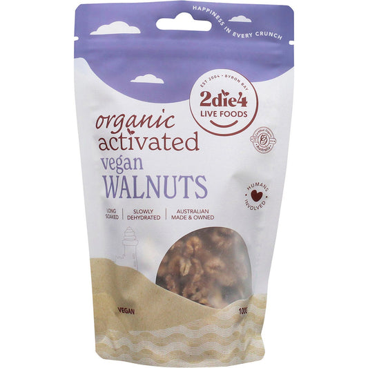 2die4 Live Foods- Organic Activated Walnuts Vegan-100g