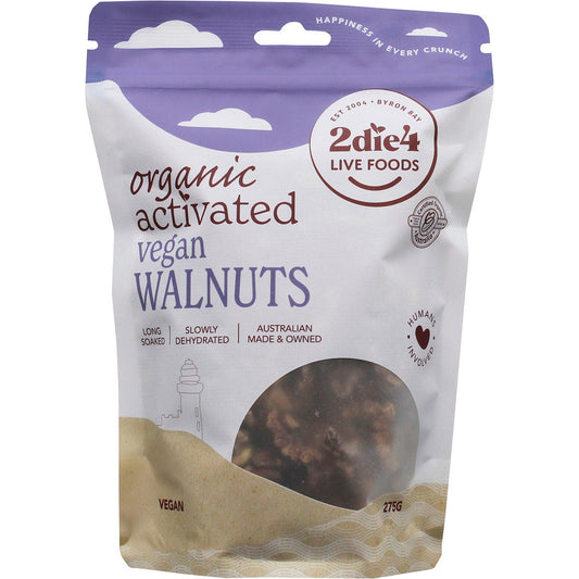 2die4 Live Foods- Organic Activated Walnuts Vegan-275g