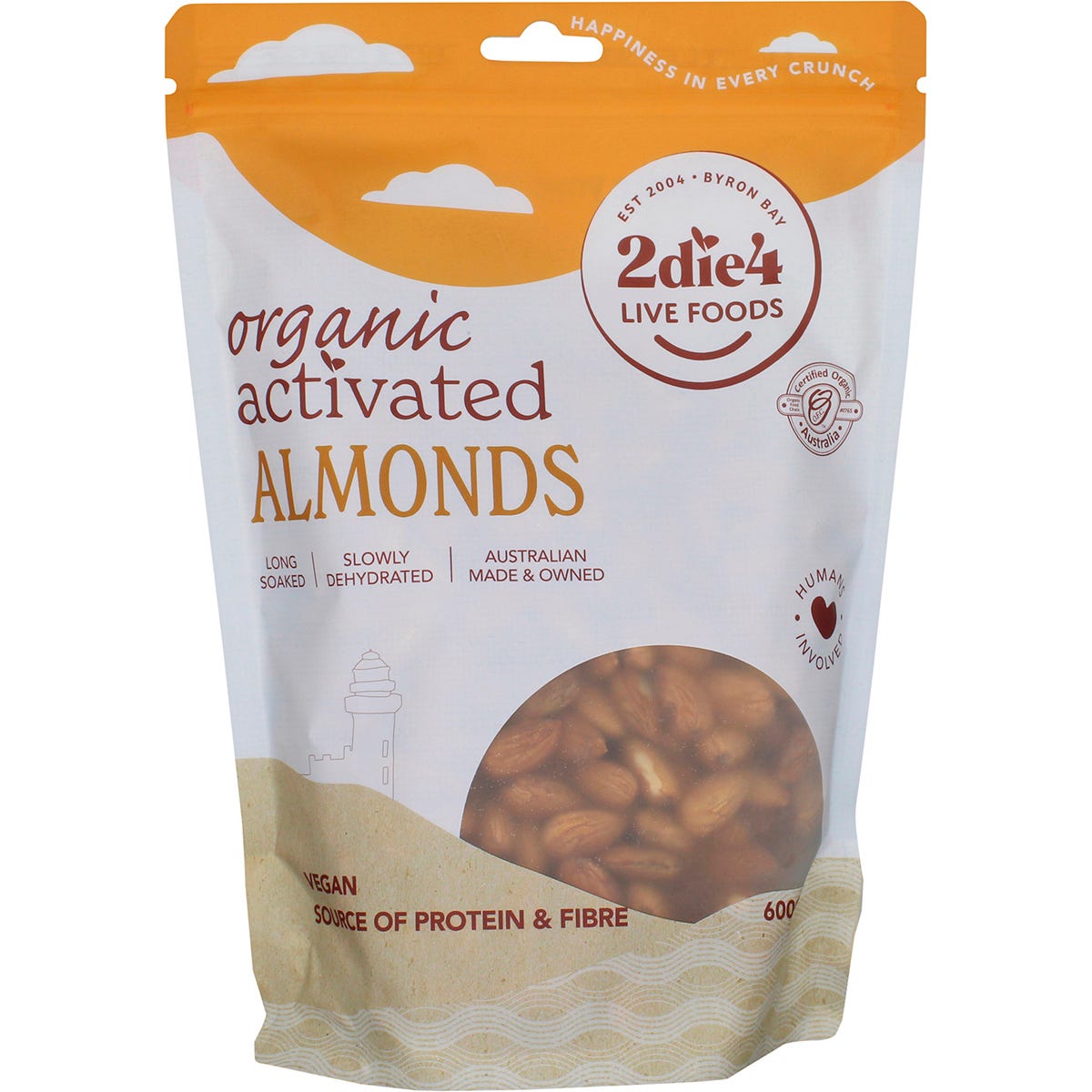 2die4 Live Foods- Organic Activated Almonds-600g