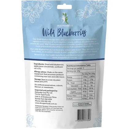 Dr Superfoods- Dried Wild Blueberries-125g