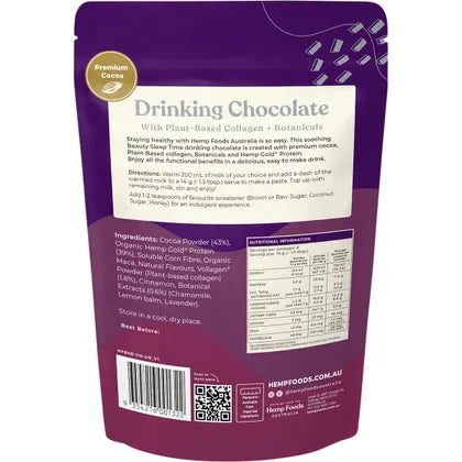 Hemp Foods Australia- Drinking Chocolate Beauty Sleep Time-112g