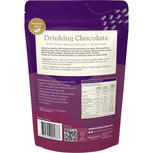 Hemp Foods Australia- Drinking Chocolate Beauty Sleep Time-252g