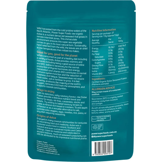Power Super Foods- Dulse Flakes Certified Organic-40g