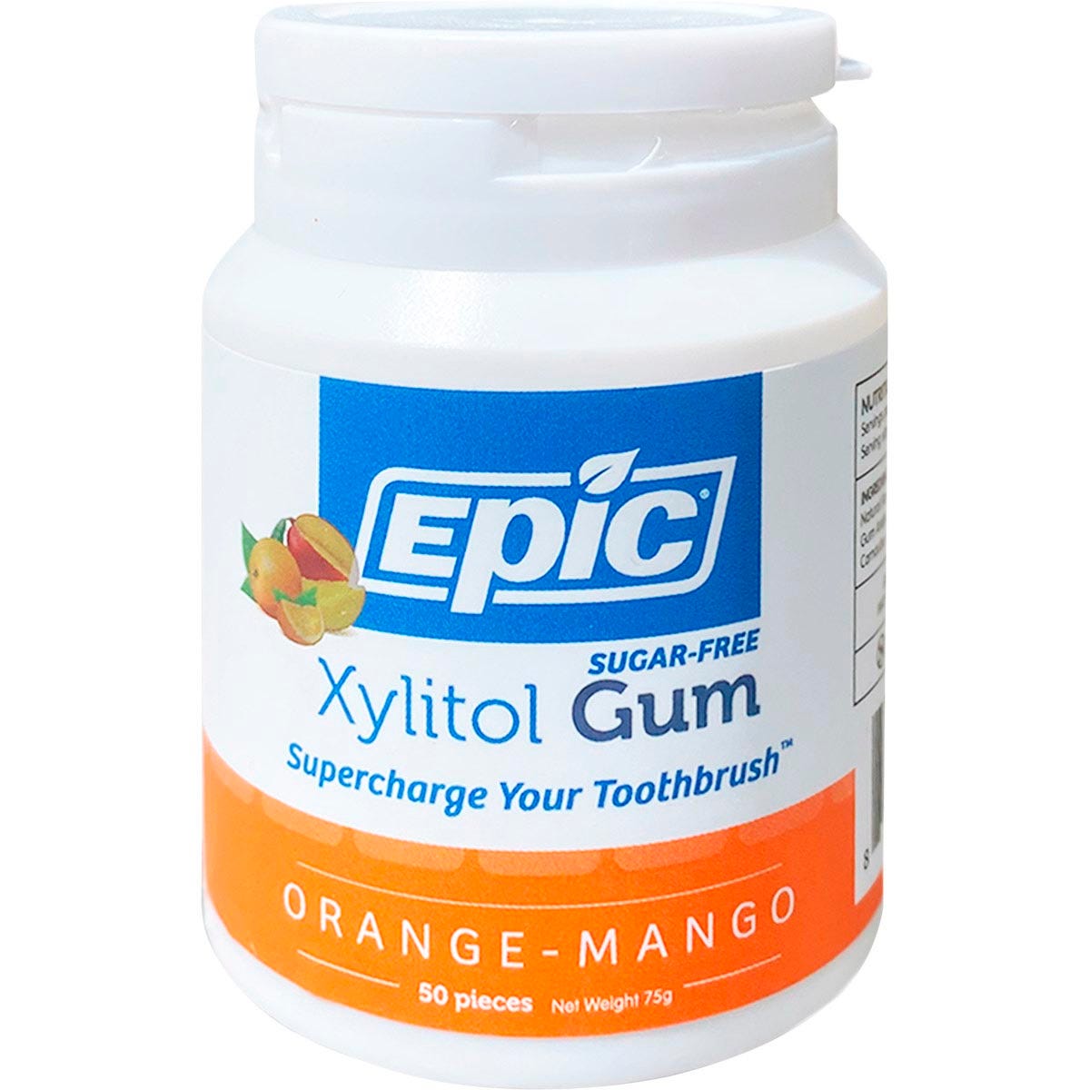 Epic- Xylitol Chewing Gum Orange-Mango-50pcs