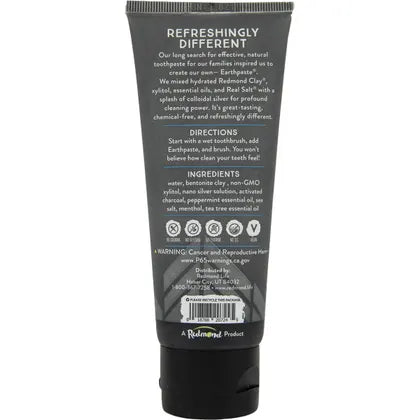 Redmond- Earthpaste Toothpaste with Silver Peppermint & Charcoal-113g