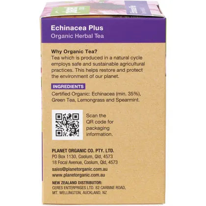 Planet Organic- Echinacea Plus Herbal Tea Bags-25pk