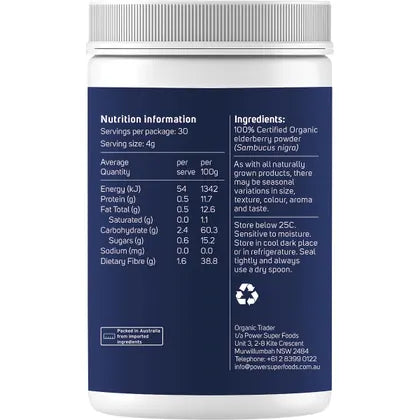 Power Super Foods- Wild Blueberry Powder Certified Organic -120g