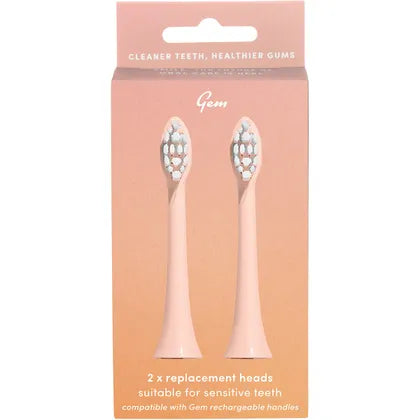 Gem- Electric Toothbrush Replacement Heads Watermelon-2pk