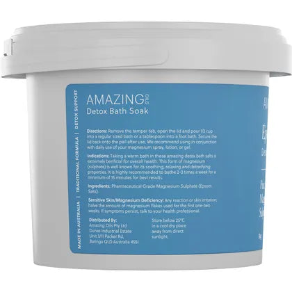 Amazing Oils- Epsom Salts Detox Bath Soak Pure Magnesium Sulphate-3kg