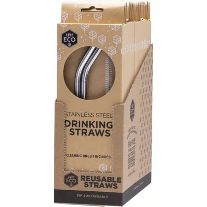 Ever Eco- Stainless Steel Straws Bent-2pk