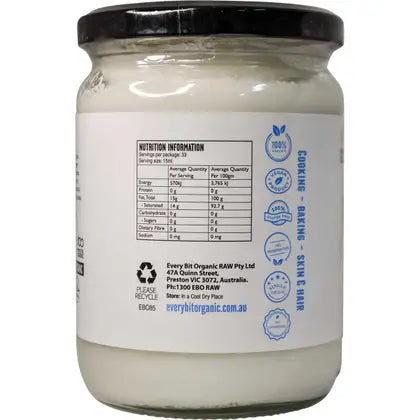 Every Bit Organic- Coconut Oil Refined & Deodorised-500ml