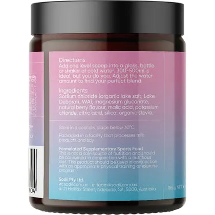 Sodii- Everyday Hydration Salts Salty Berry-185g