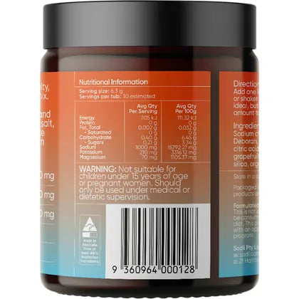 Sodii- Everyday Hydration Salts Salty Grapefruit-185g