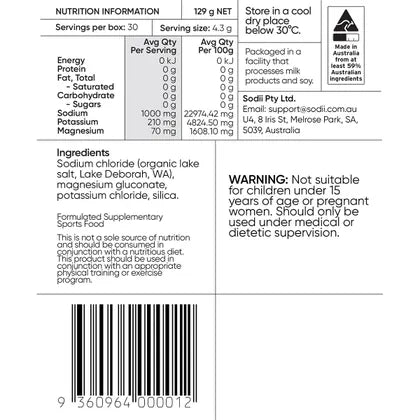 Sodii- Everyday Hydration Salts Unflavoured-30pk