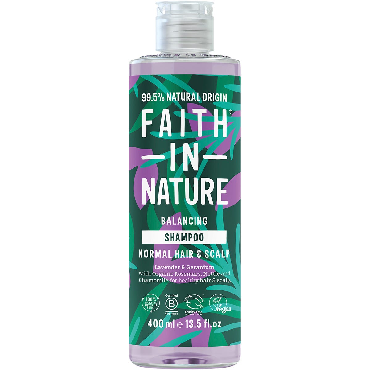 Faith In Nature- Shampoo Balancing Lavender & Geranium-400ml