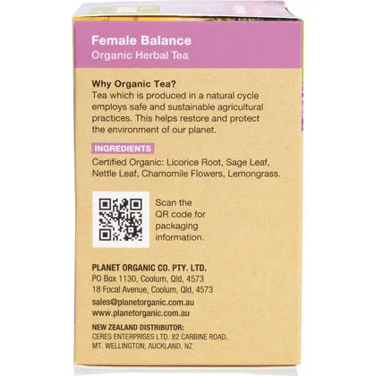 Planet Organic- Female Balance Herbal Tea Bags-25pk