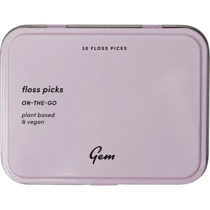 Gem- Floss Picks On The Go Tin-30pcs