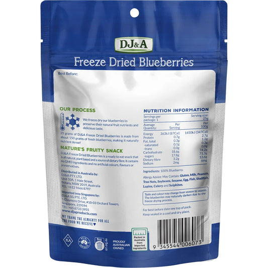 DJ&A- Freeze Dried Blueberries-10x25g