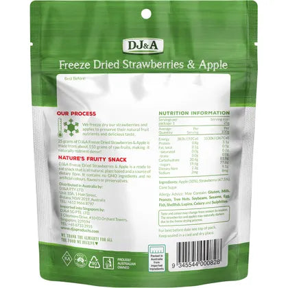 DJ&A- Freeze Dried Strawberries & Apple-10x25g