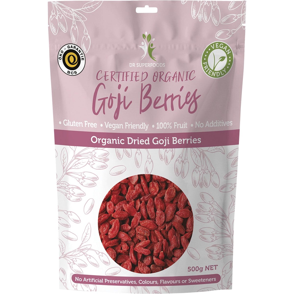 Dr Superfoods- Dried Goji Berries Certified Organic-500g