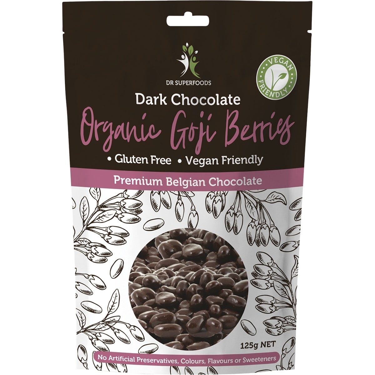 Dr Superfoods- Goji Berries Organic Dark Chocolate-125g
