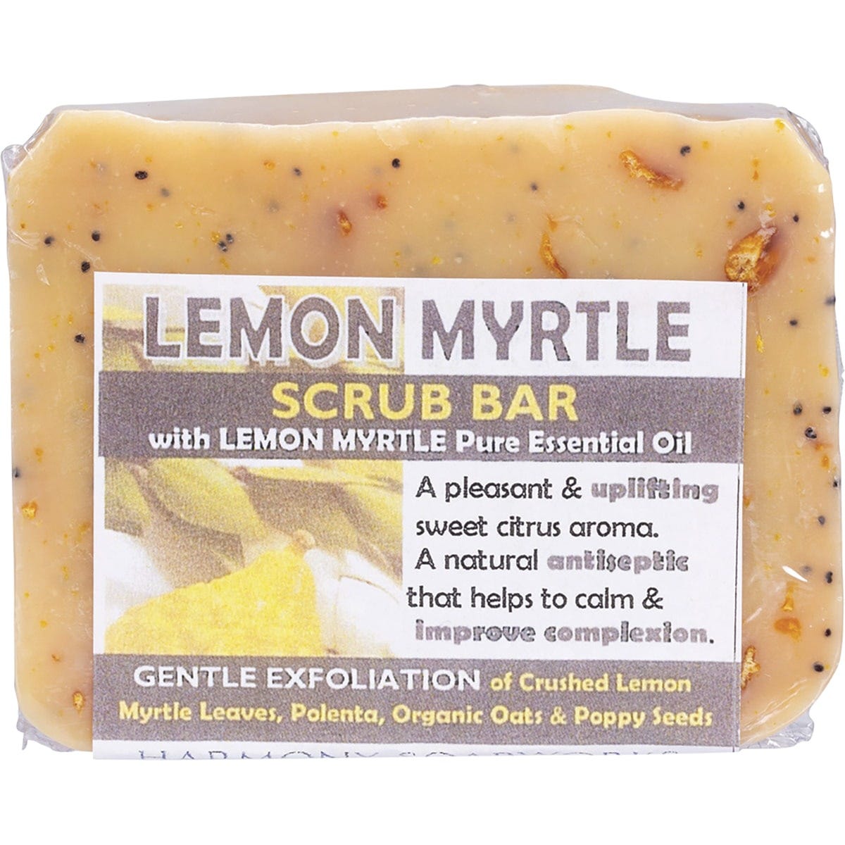 Harmony Soapworks- Soap Scrub Bar Lemon Myrtle-140g