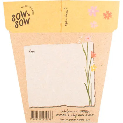 Sow 'n Sow- Gift of Seeds Wildflowers