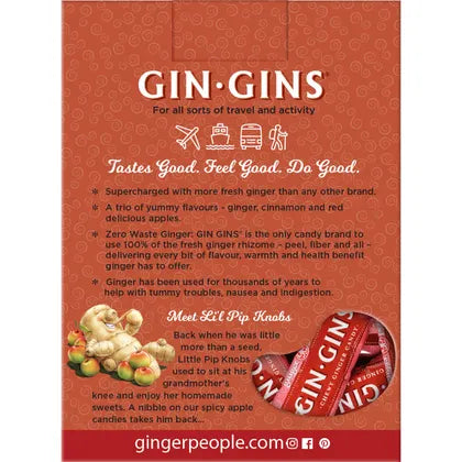 The Ginger People- Gin Gins Ginger Candy Chews Spicy Apple-12x84g