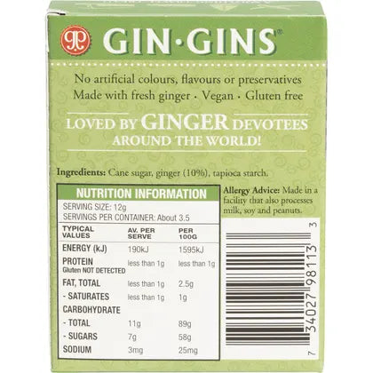The Ginger People- Gin Gins Ginger Candy Chewy Original-12x42g