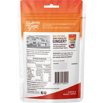 Buderim Ginger- Ginger & Mango Chews-50g