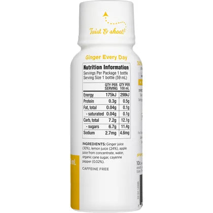 The Ginger People- Ginger Shot Lemon Cayenne-12x59ml