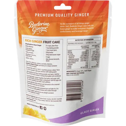 Buderim Ginger- Glace Ginger Sealed in Syrup-125g