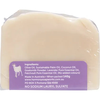 Harmony Soapworks- Goat's Milk Soap Lavender & Patchouli-140g