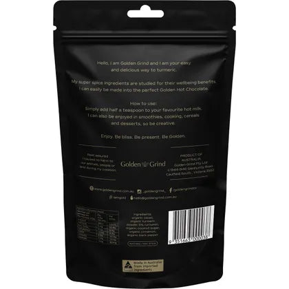 Matcha Maiden- Golden Grind Healthy Turmeric Hot Chocolate Blend-100g