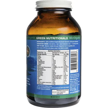Green Nutritionals- Mountain Organic Spirulina Powder-500g