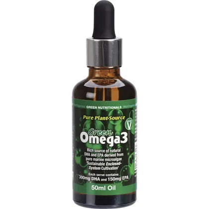 Green Nutritionals- Green Omega3 Vegan Drops 300mg DHA+150mg EPA-50ml