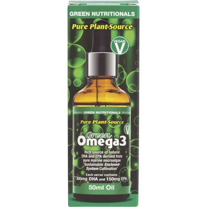 Green Nutritionals- Green Omega3 Vegan Drops 300mg DHA+150mg EPA-50ml